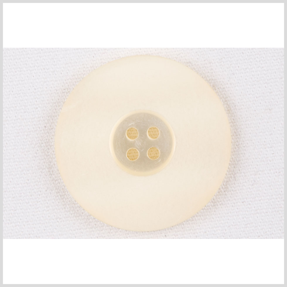 Plastic 4-Hole Button - 36L/23mm - Matte Ivory Wide Flat Rim - Joann Fabrics