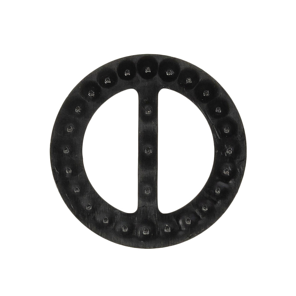 Vintage Crystal Rhinestones and Black Circular Plastic Slider - 1.5