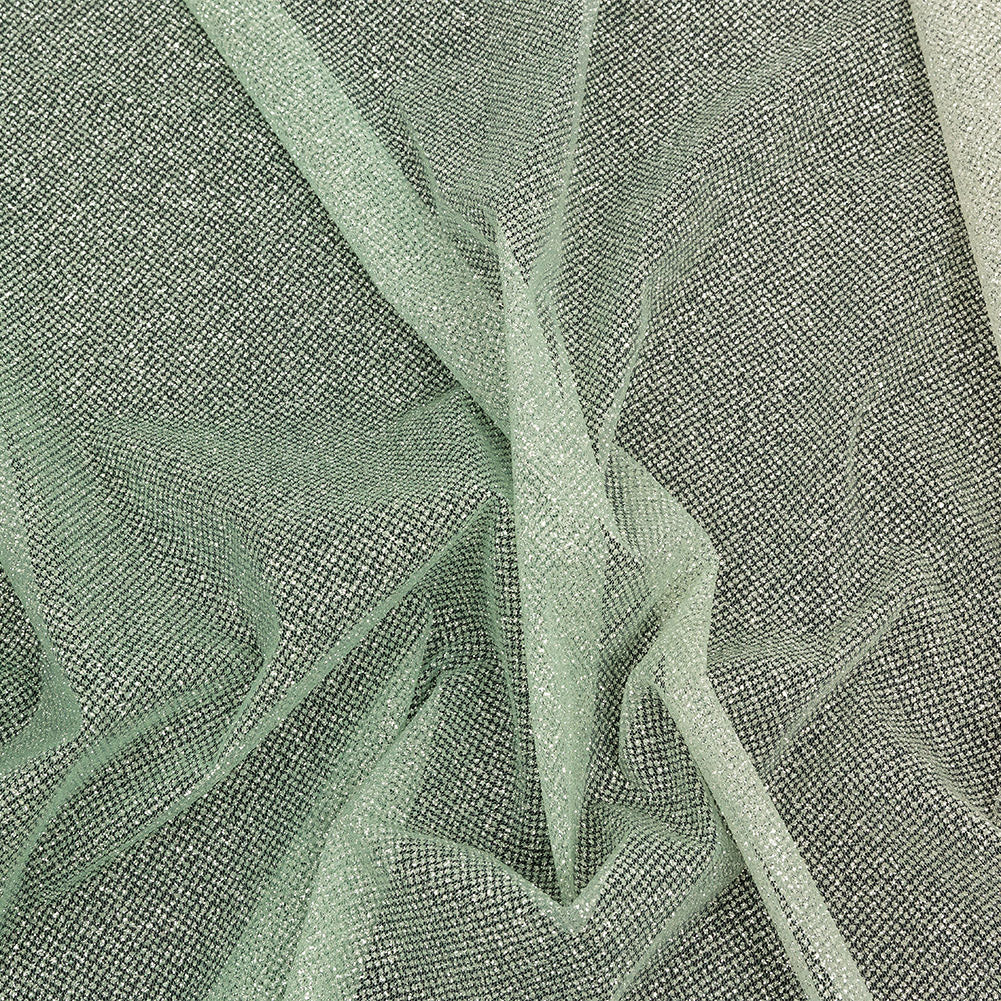 Ombre Tulle with Metallic Platinum Glitter - Water Green and White - Starlet Collection - Joann Fabrics