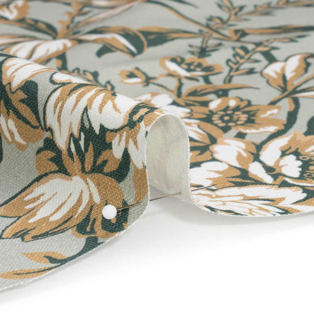 Cotton Canvas Print - Fennel Floral Bouquets - British Imported - Joann Fabrics