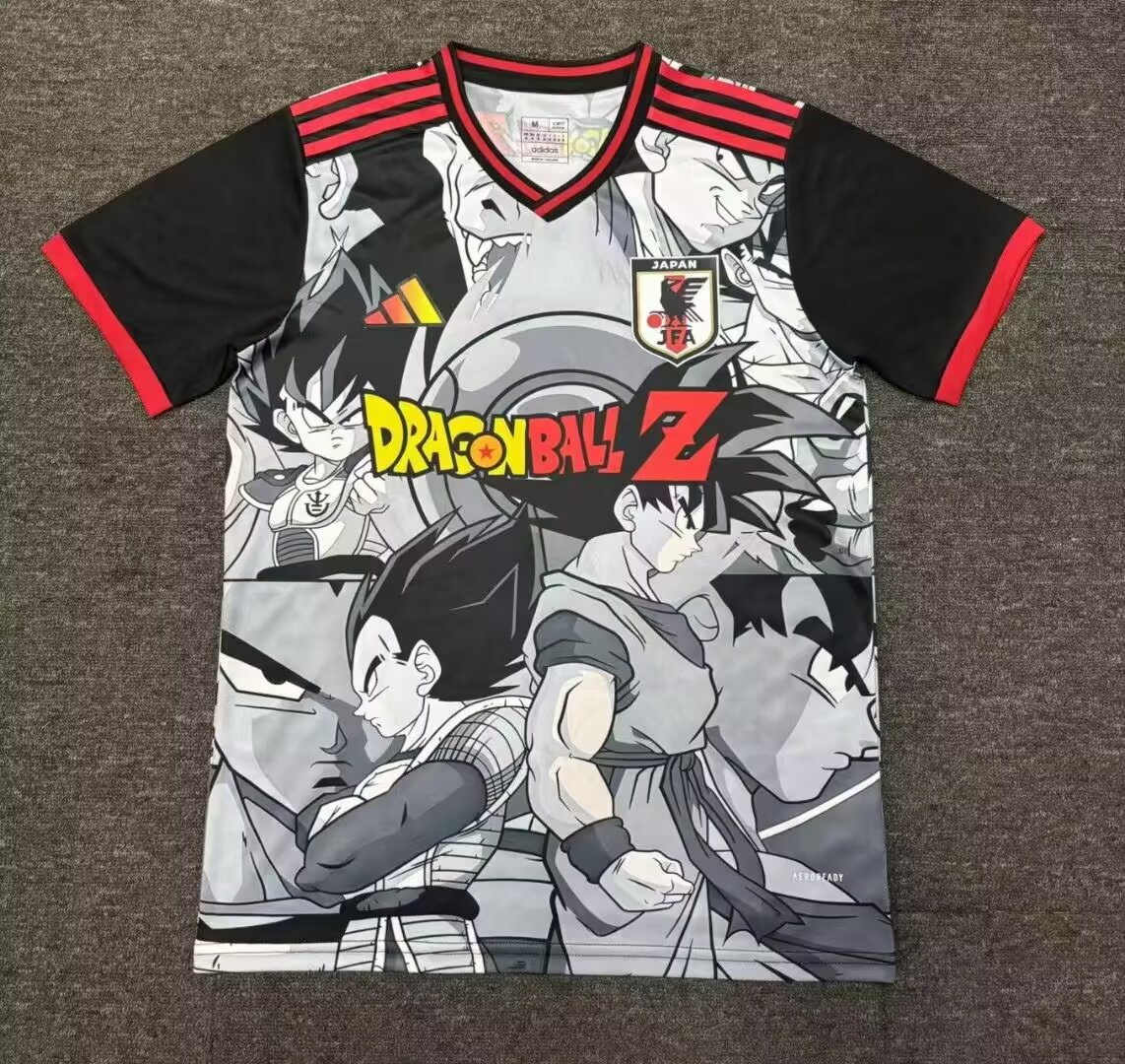 2024/2025 Japan Dragon Ball Anime Grey Black Football Jersey 1:1 Thai Quality