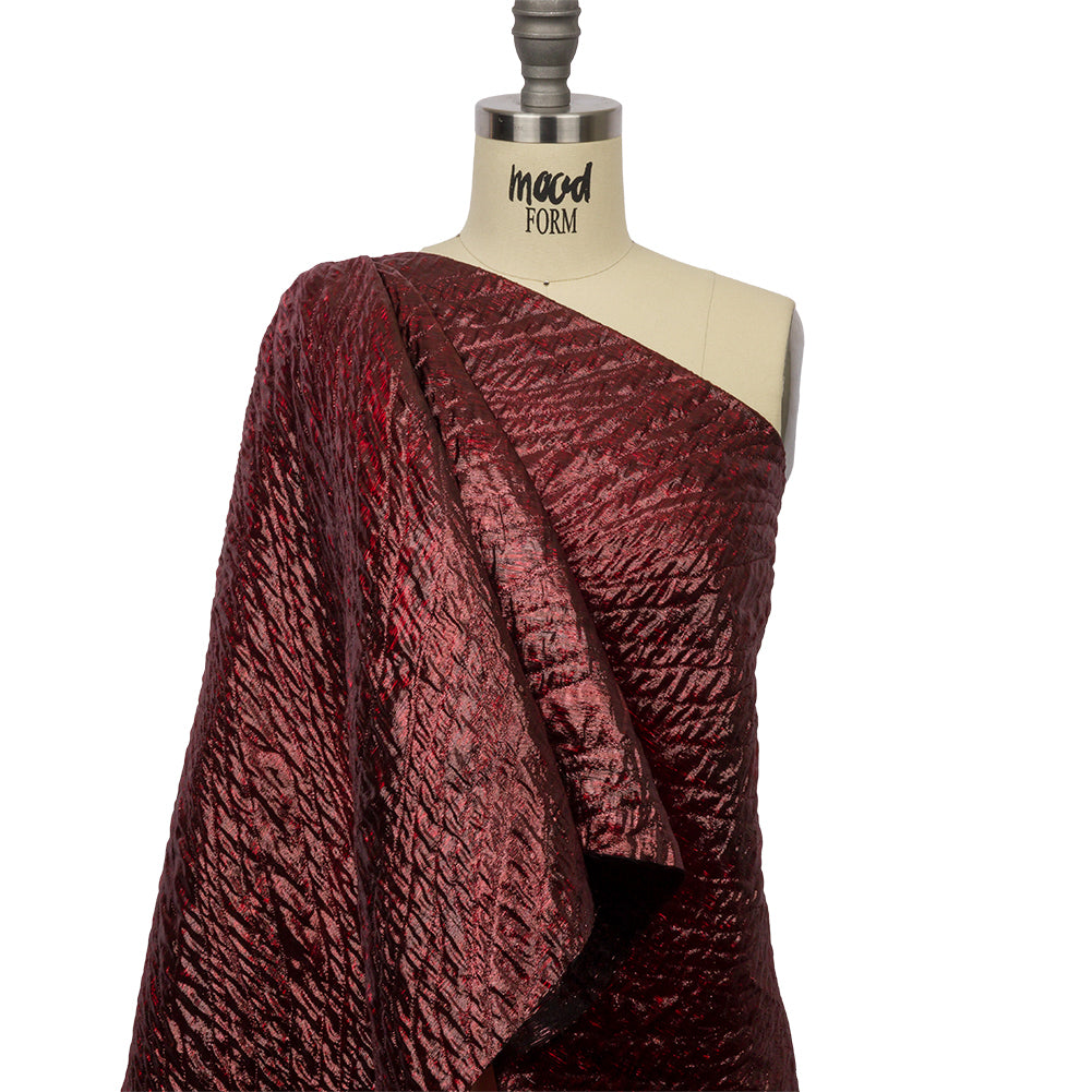Metallic Wine Rippling Luxury Brocade - Joann Fabrics