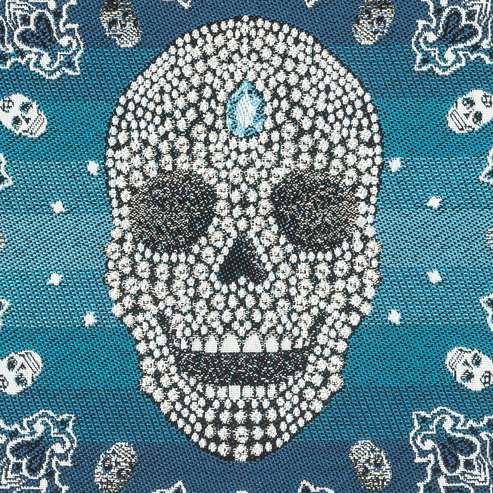 French Bleu Multi Diamonds and Bandanas Oversized Square Patch - 18.875