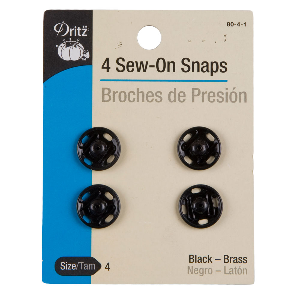 Dritz Black Sew On Snaps Size 4 - 4ct - Joann Fabrics