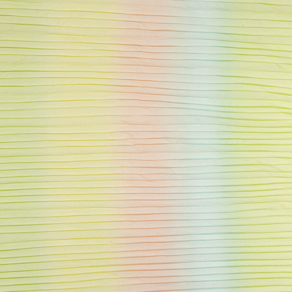 Green, Yellow and Orange Ombre Stripes Pleated Tulle - Joann Fabrics