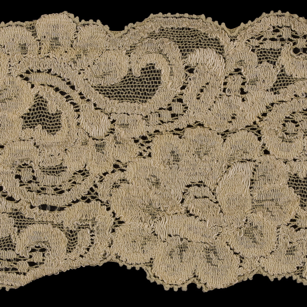 Pale Yellow Stretch Lace Trim - 3