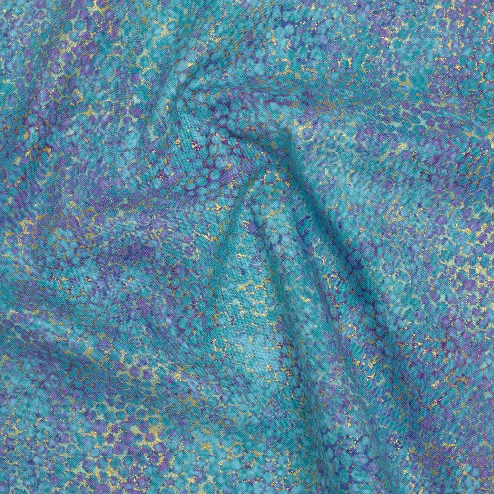Metallic Printed Quilting Cotton by Northcott - Deep Sea Pebbles - Shimmer Collection - Joann Fabrics