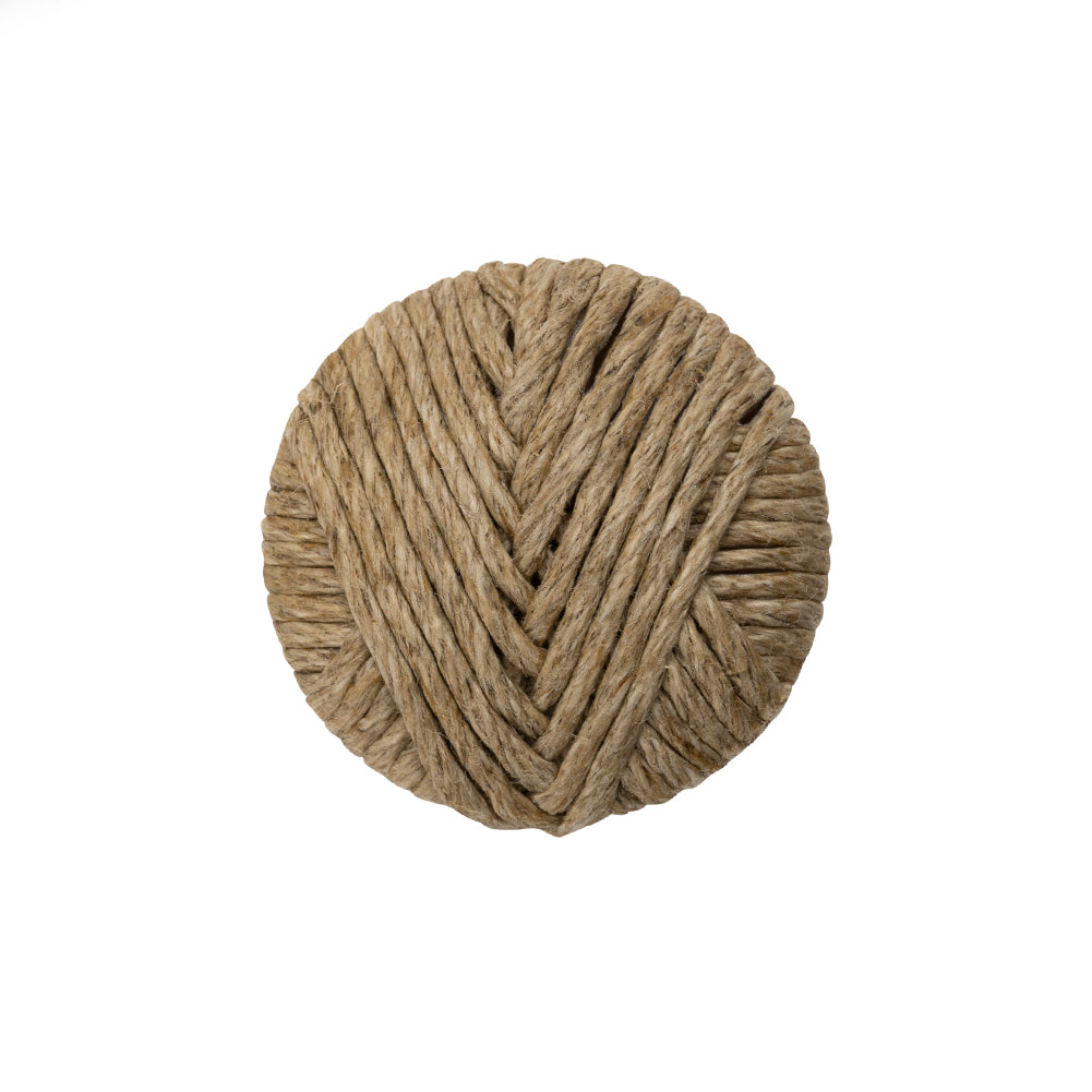 Natural Herringbone Thread Covered Shank Back Button - 36L/23mm - Joann Fabrics