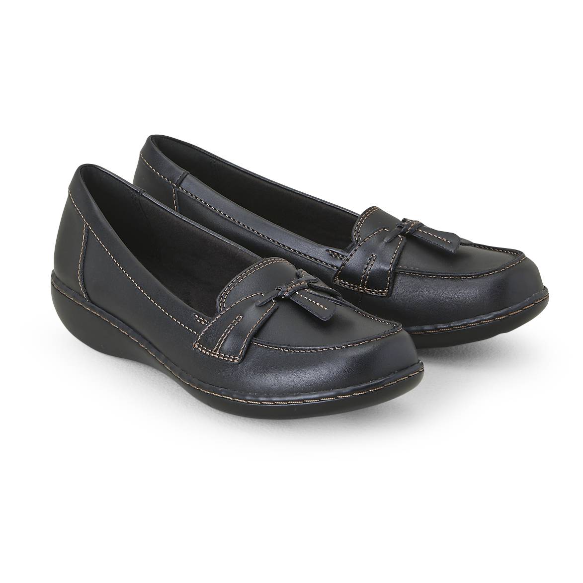 Casual Leather Slip-Ons by Clarks®, Modern Loafer with Tassel Trim - Northstyle Catalog
