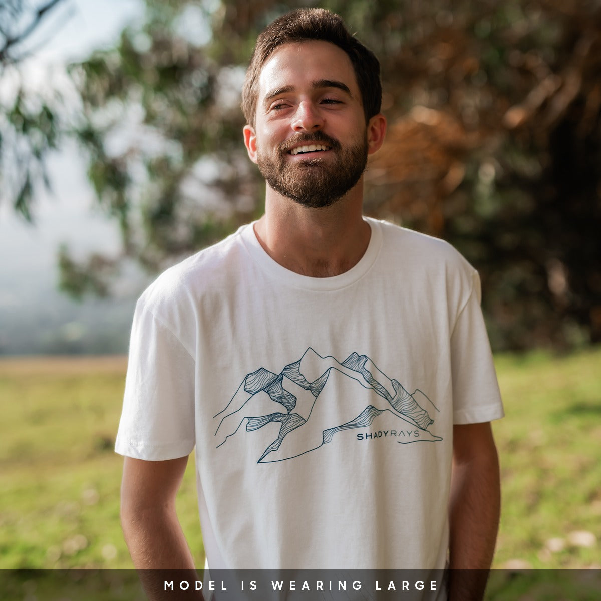 Graphic T-Shirt – Mountainscape White
