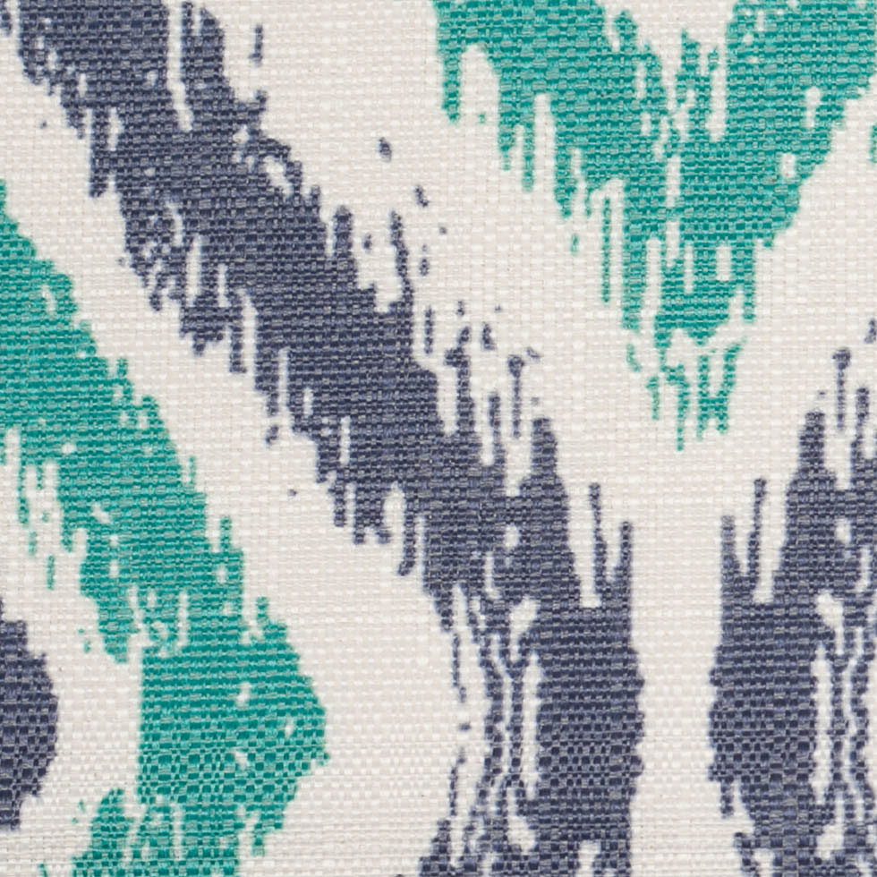 Spanish Green/Blue Ikat-Like Geometric Poly/Cotton Canvas - Joann Fabrics