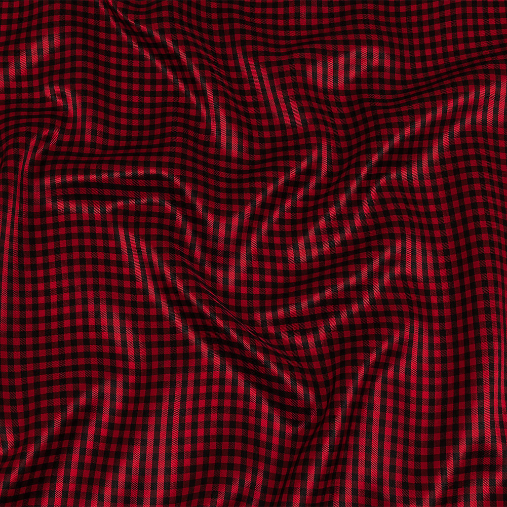 Mini Gingham Acetate Twill Lining - Red and Black - Joann Fabrics