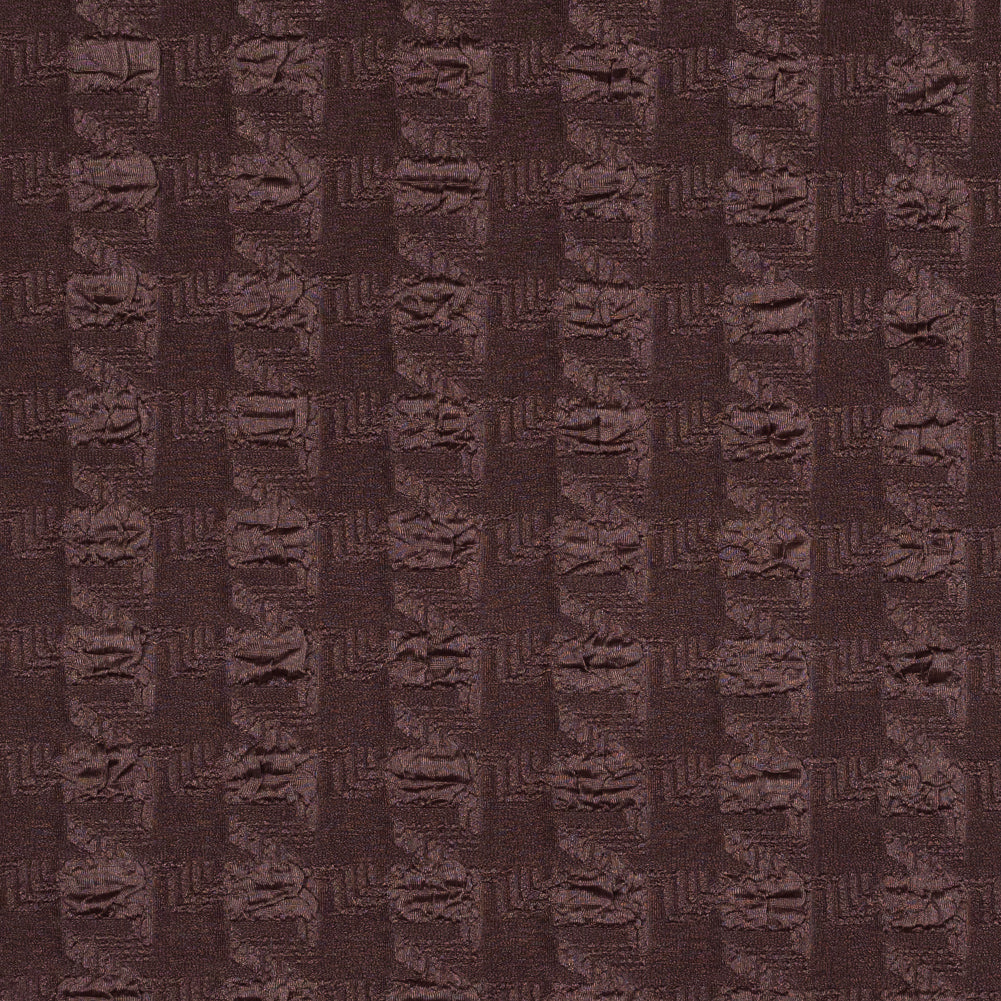Brown Dimensional Checkered Stretch Knit - Joann Fabrics