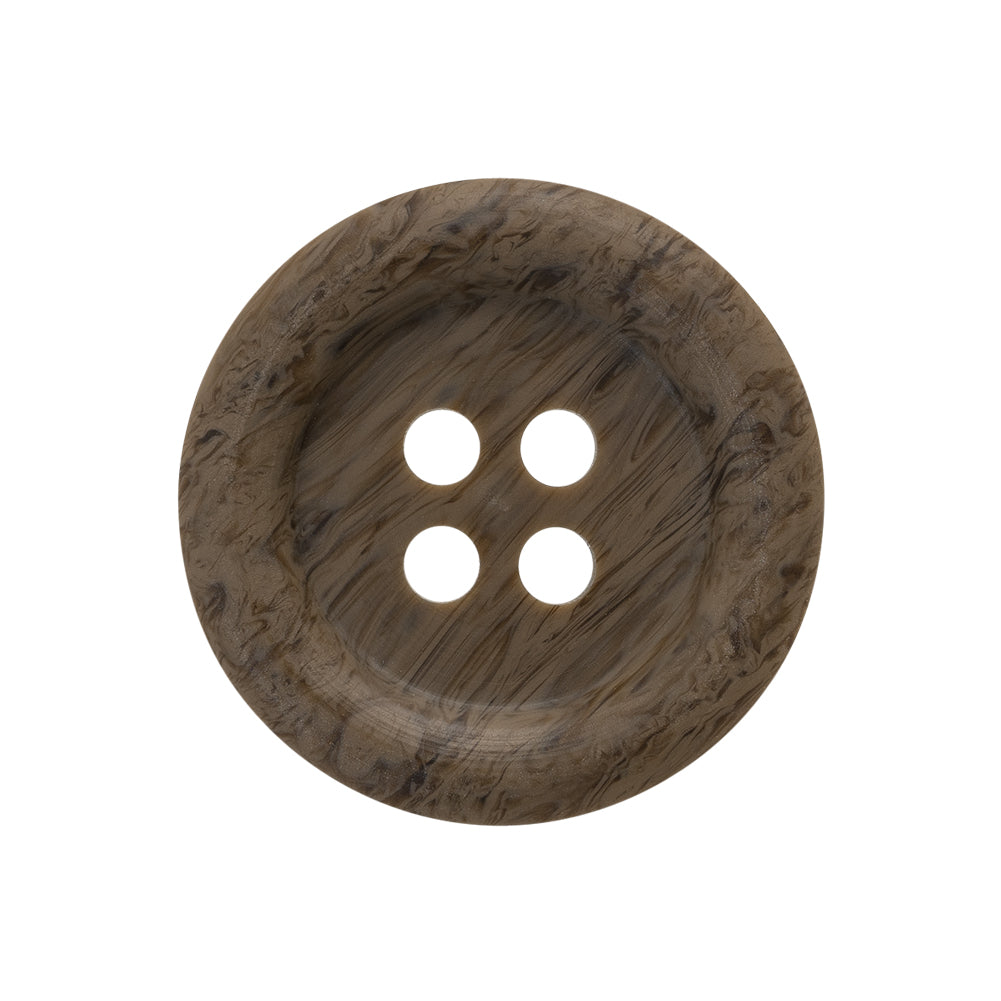 Horn 2-Hole Button - 40L/25.5mm - Brown and Charcoal Natural Grain - Joann Fabrics