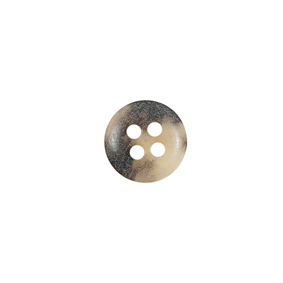 Brown and Beige Horn 4-Hole Button - 18L/11.5mm - Joann Fabrics