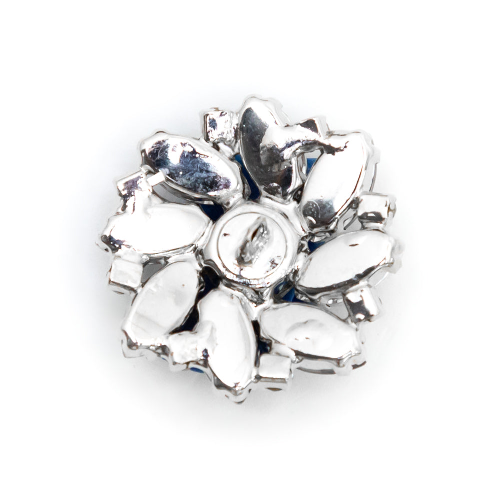 Italian Silver, Gunmetal and Crystal Rhinestone Button - 40L/25.5mm - Joann Fabrics