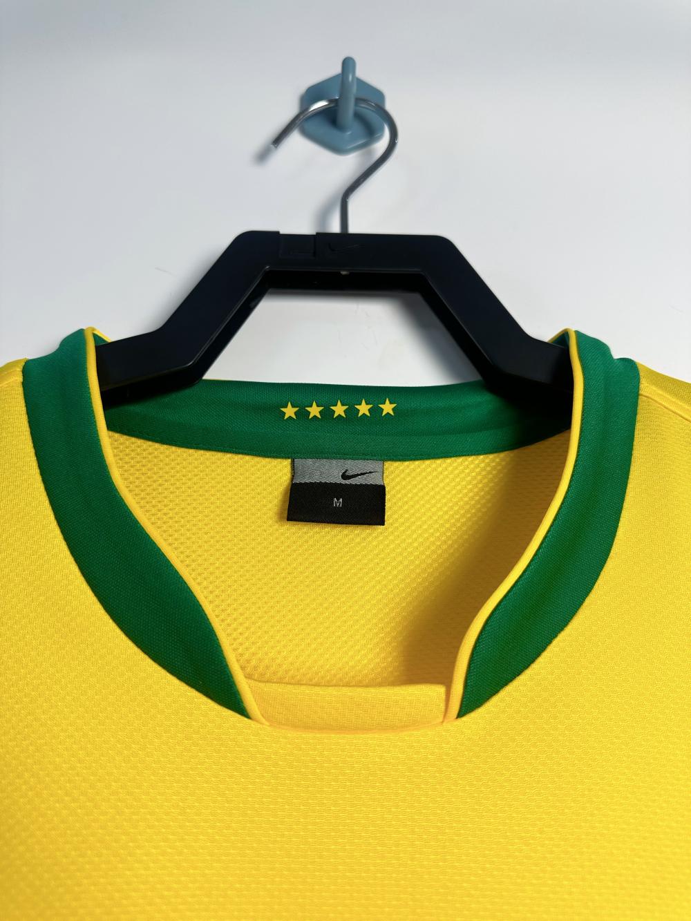 2006 Retro Long Sleeve Brazil Home Soccer Jersey 1:1 Thai Quality