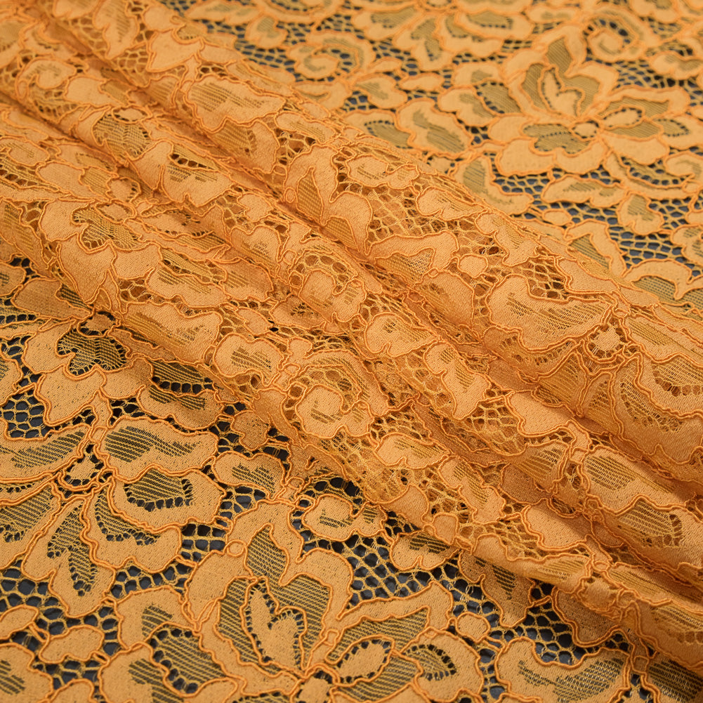 Re-Embroidered Lace Panel - Butterscotch Floral - Joann Fabrics