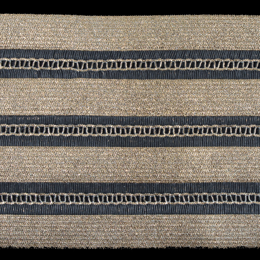 Foiled Gold Metallic Elastic Trim - 3.5