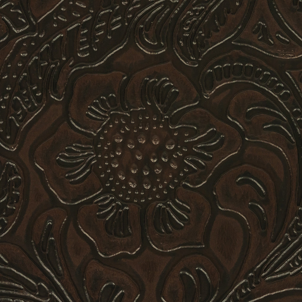 Vintage-Look Floral Embossed Vinyl - Chocolate - Wynonna Collection - Joann Fabrics