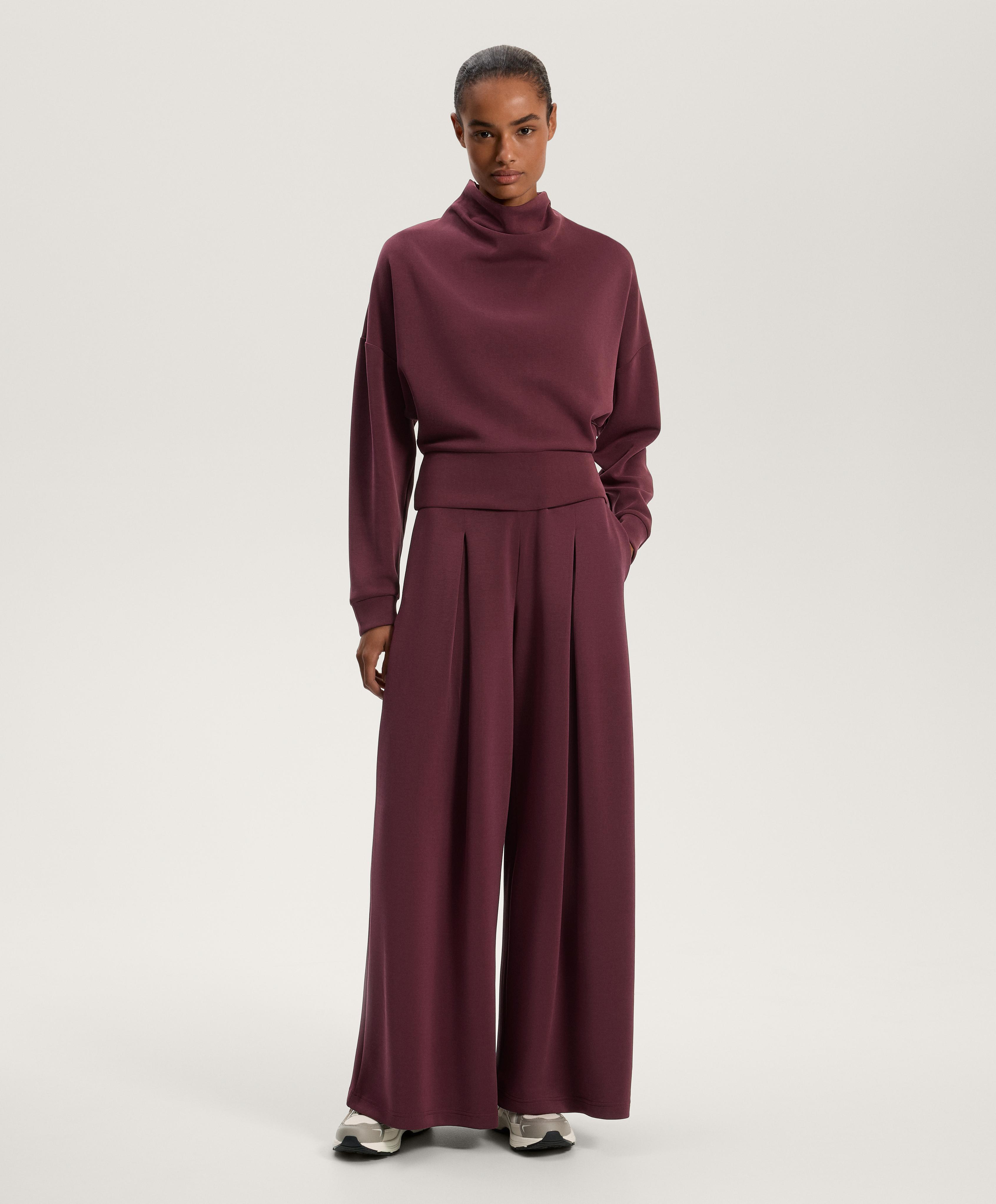 Soft-touch modal roll-neck sweatshirt