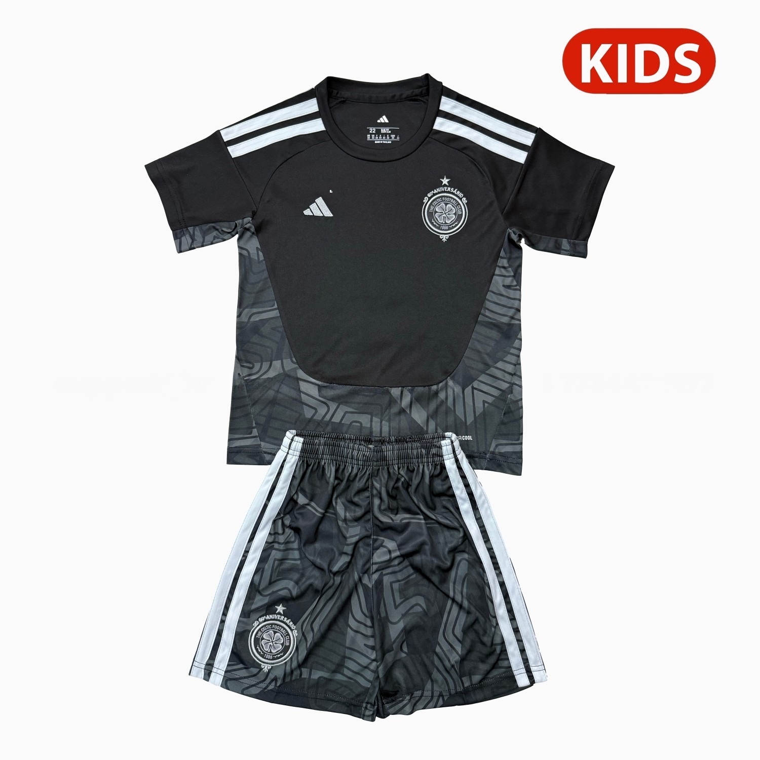Celtic 26-27 Black Goalkeeper Kids Kit - UnitedFutballJersey