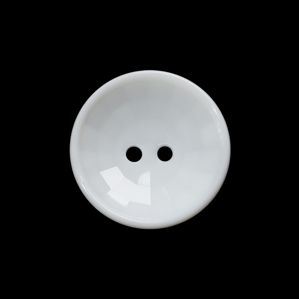 Plastic 2-Hole Button - 36L/23mm - White Faceted Bowl Shape - Joann Fabrics