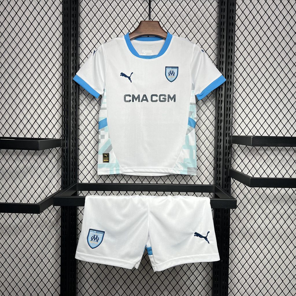 2024/2025 Olympique de Marseille Home  Football Shirt 1:1 Thai Quality Kids Size