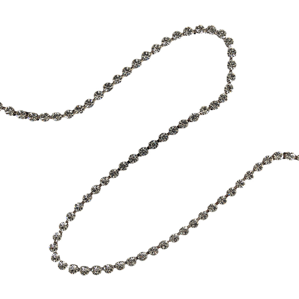 Vintage Crystal Rhinestones Chain Belt - 40.5
