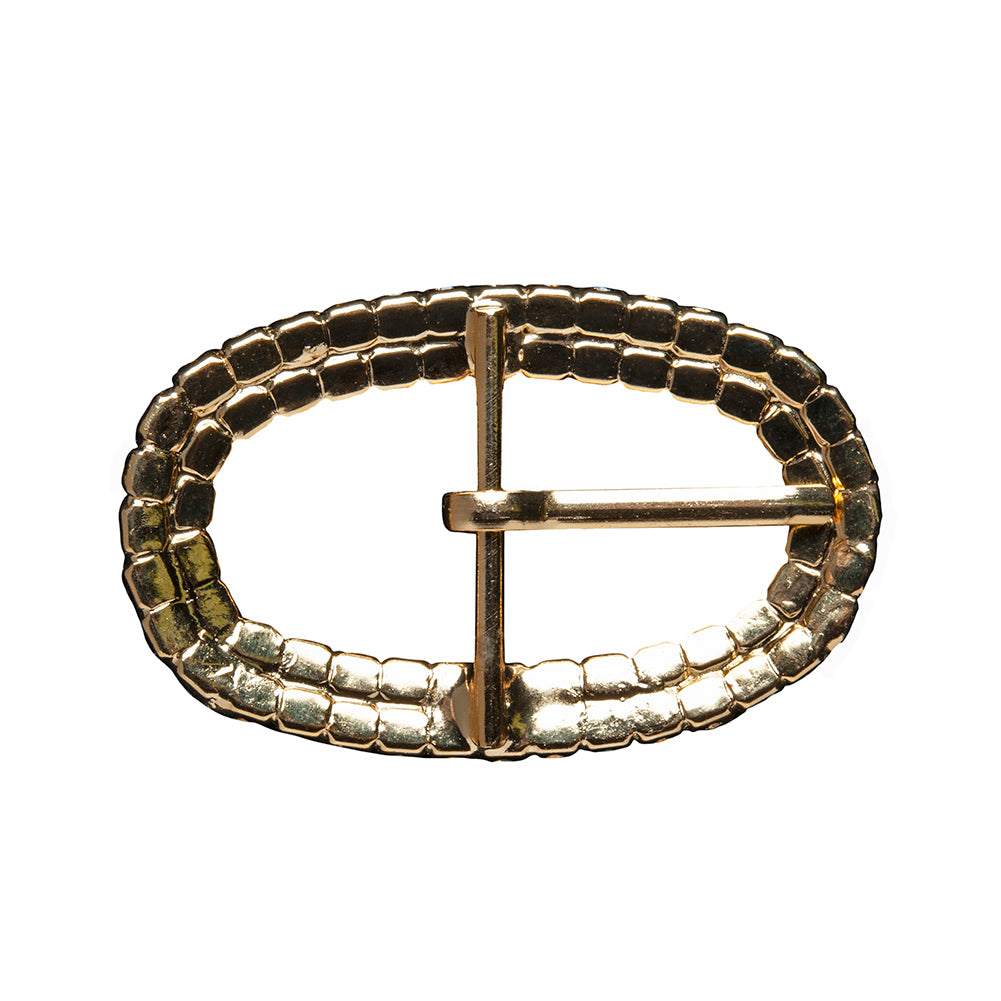Swarovski Crystal and Gold Oval Rhinestone Buckle - 1.625