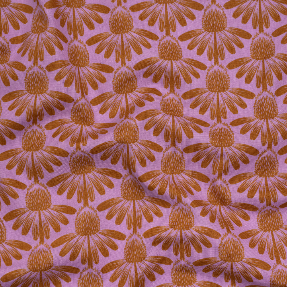 Printed Quilting Cotton by Anna Maria Textiles for Northcott - Taffy Coneflower Floral - Indelible Collection - Joann Fabrics