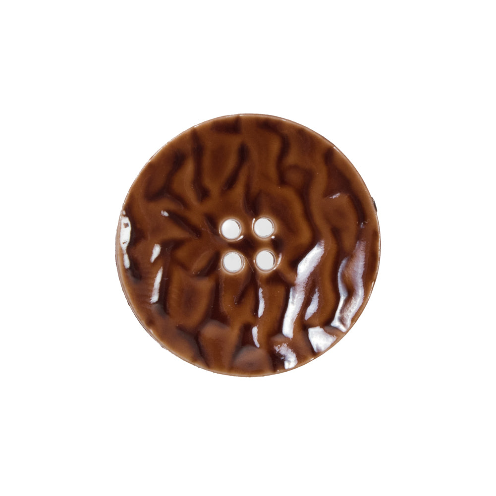 Italian Toffee Brown Textured Button - 36L/23mm - Joann Fabrics