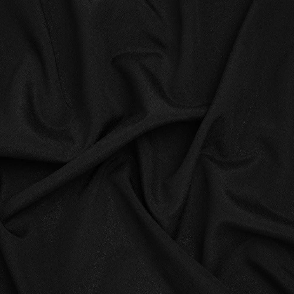 Polyester Crepe de Chine - Black - Designer Deadstock - Joann Fabrics