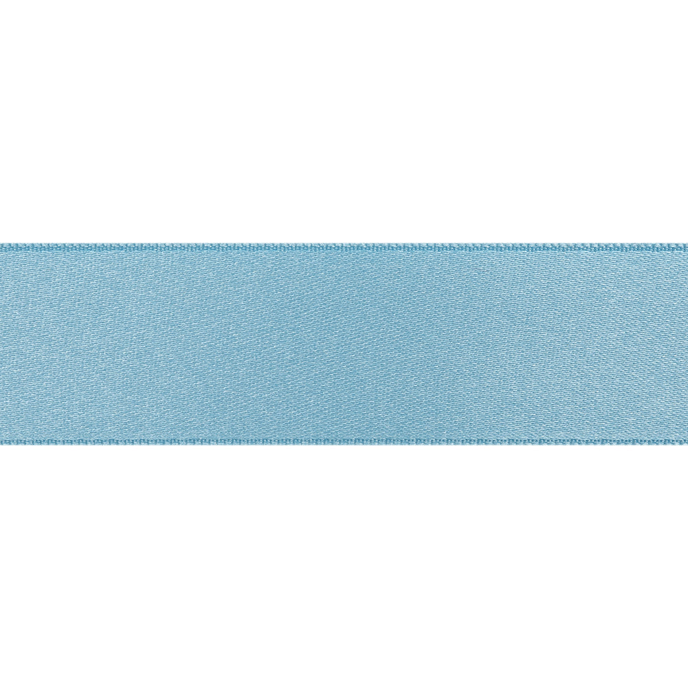 Blue Double Face French Satin Ribbon - 1