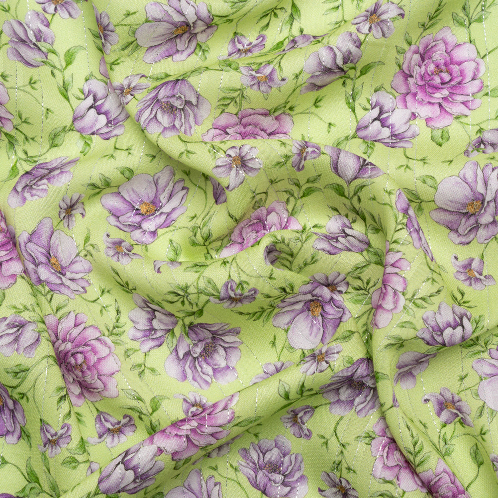 Mood Exclusive Fresh Fragrances Metallic Striped Viscose Dobby - Joann Fabrics