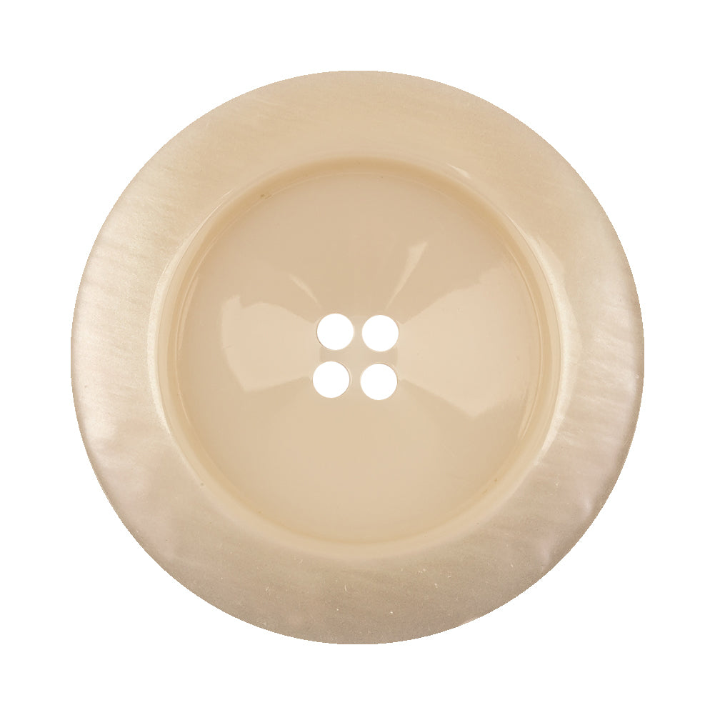 Italian Translucent Antique White Semi-Iridescent 4-Hole Plastic Blazer Button - 54L/34mm - Joann Fabrics