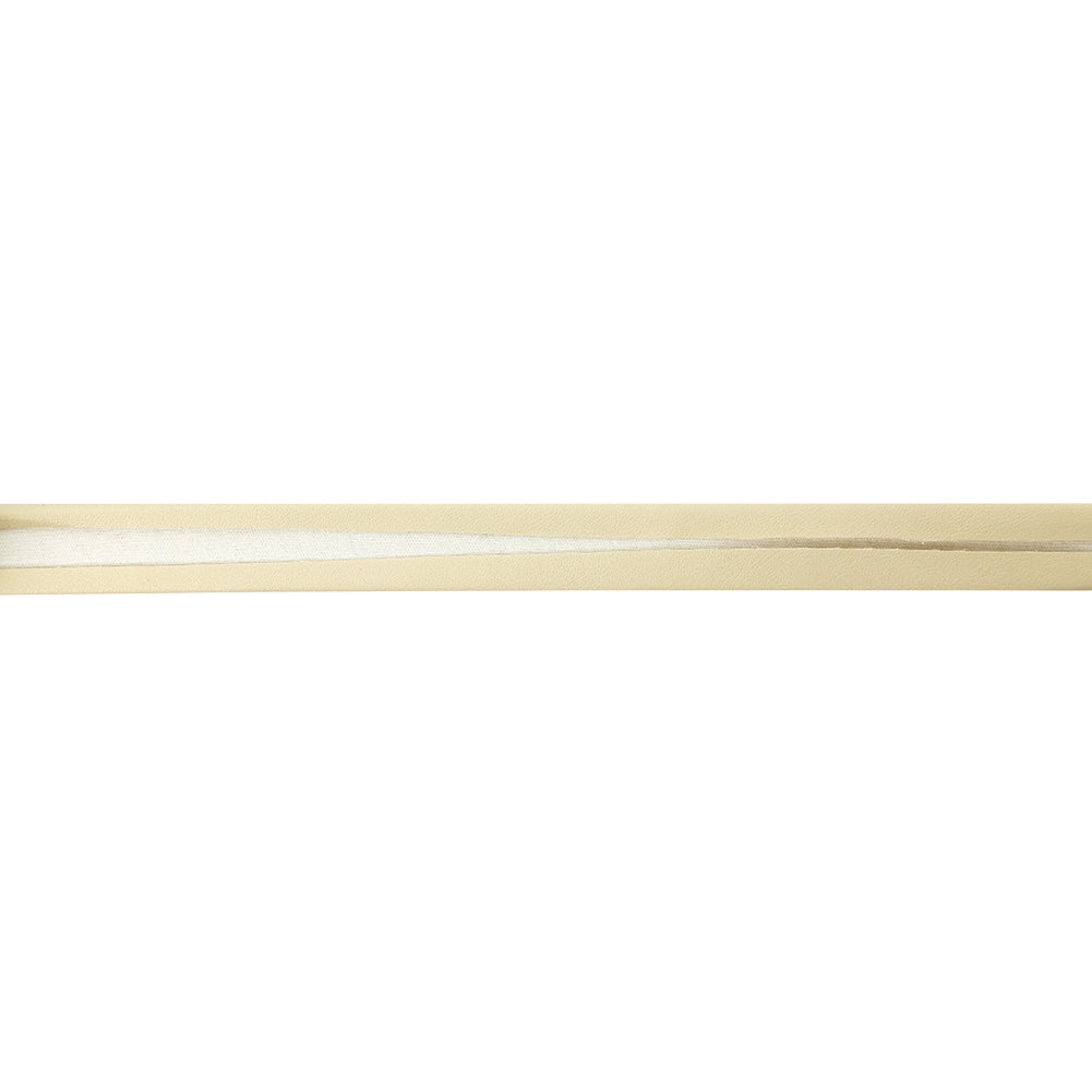 Italian Bleached Sand Faux Leather Foldover Bias Tape - 0.625