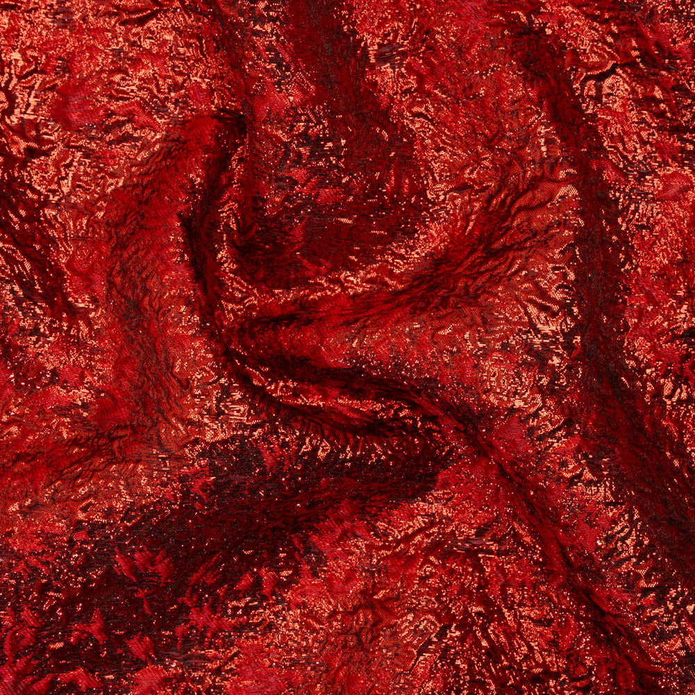 Metallic Luxury Brocade - Red Abstract - Joann Fabrics