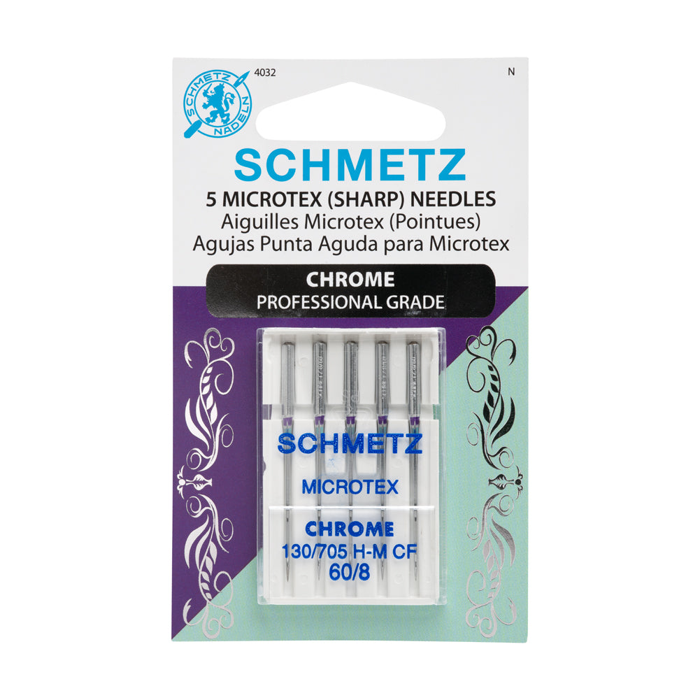 Schmetz Chrome Microtex Sharp Machine Needles - 60/8 - 5 ct - Joann Fabrics