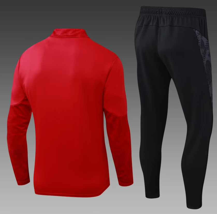 2025/2026 AC Milan Half-Pull Training Suit Red Football Jersey 1:1 Thai Quality