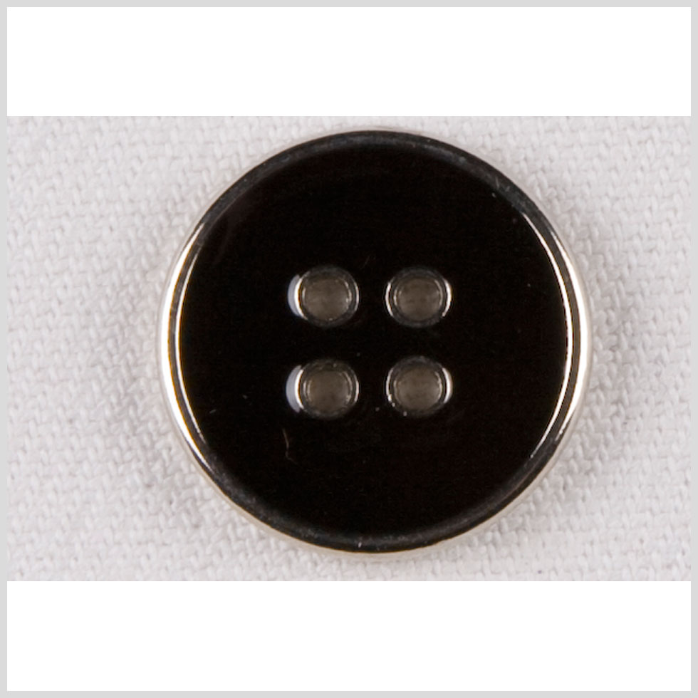 Silver/Black Metal Coat Button - 24L/15mm - Joann Fabrics