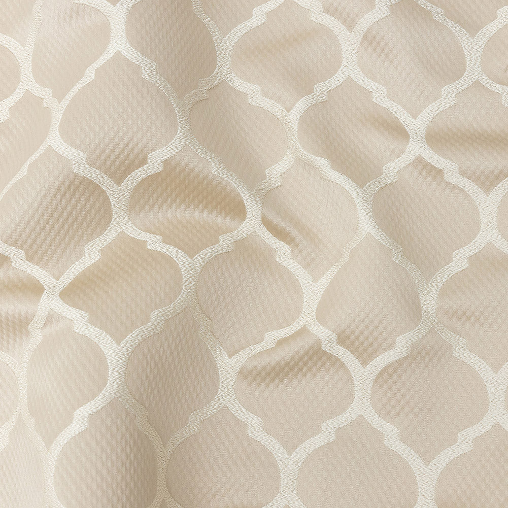 Satin-Faced Jacquard - Champagne Moroccan Quatrefoil - British Imported - Joann Fabrics