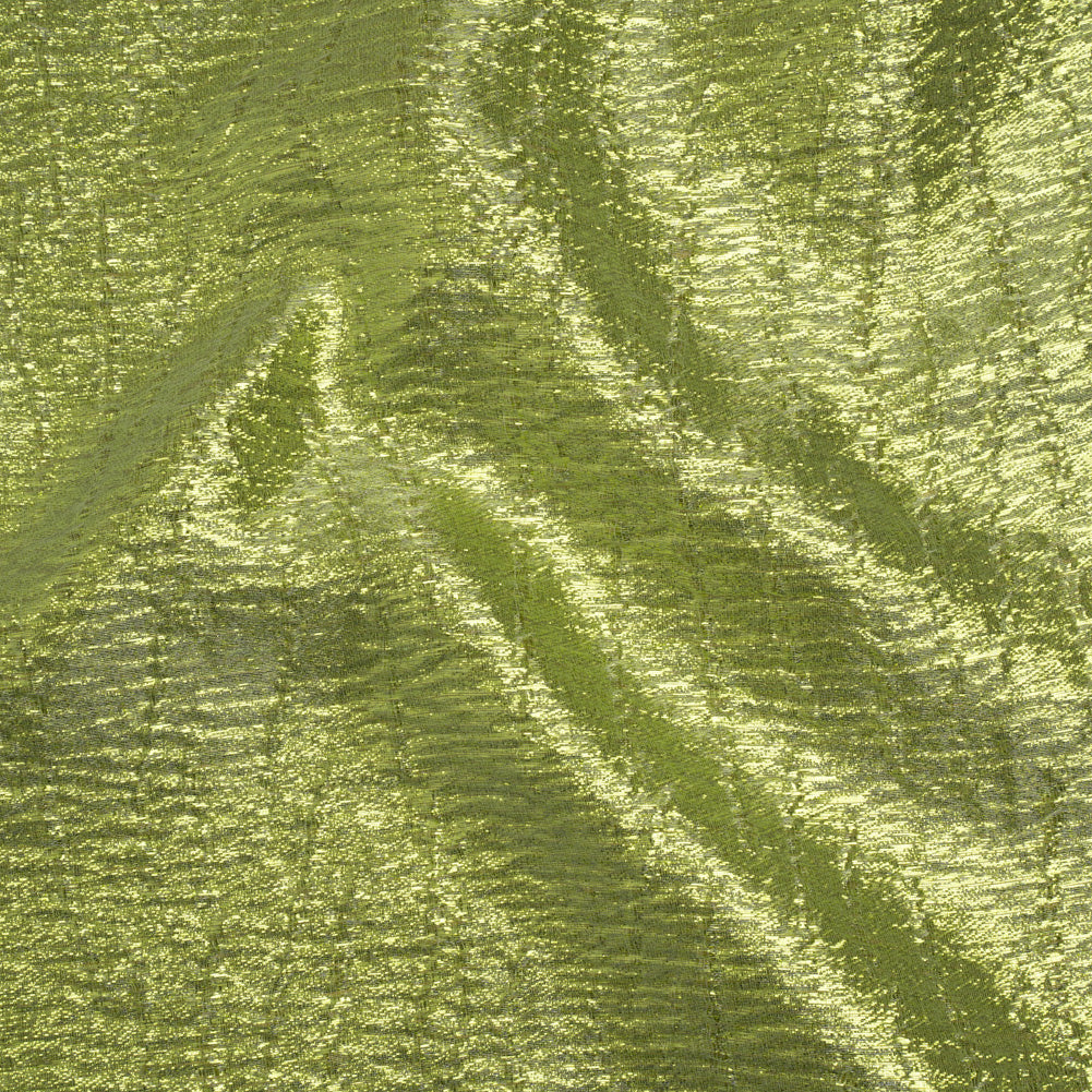 Metallic Brocade - Lime Green Subtle Wrinkles - Kylie Collection - Joann Fabrics