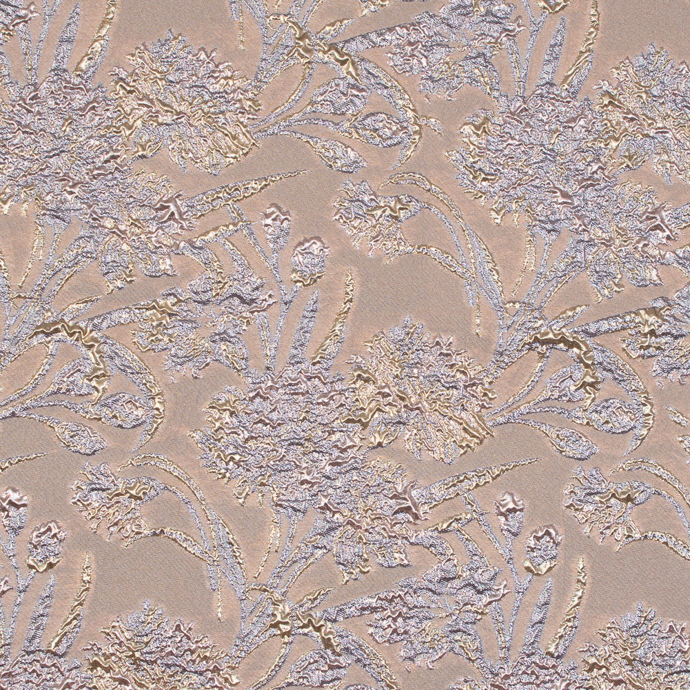 Peach Luxury Floral Metallic Brocade - Joann Fabrics