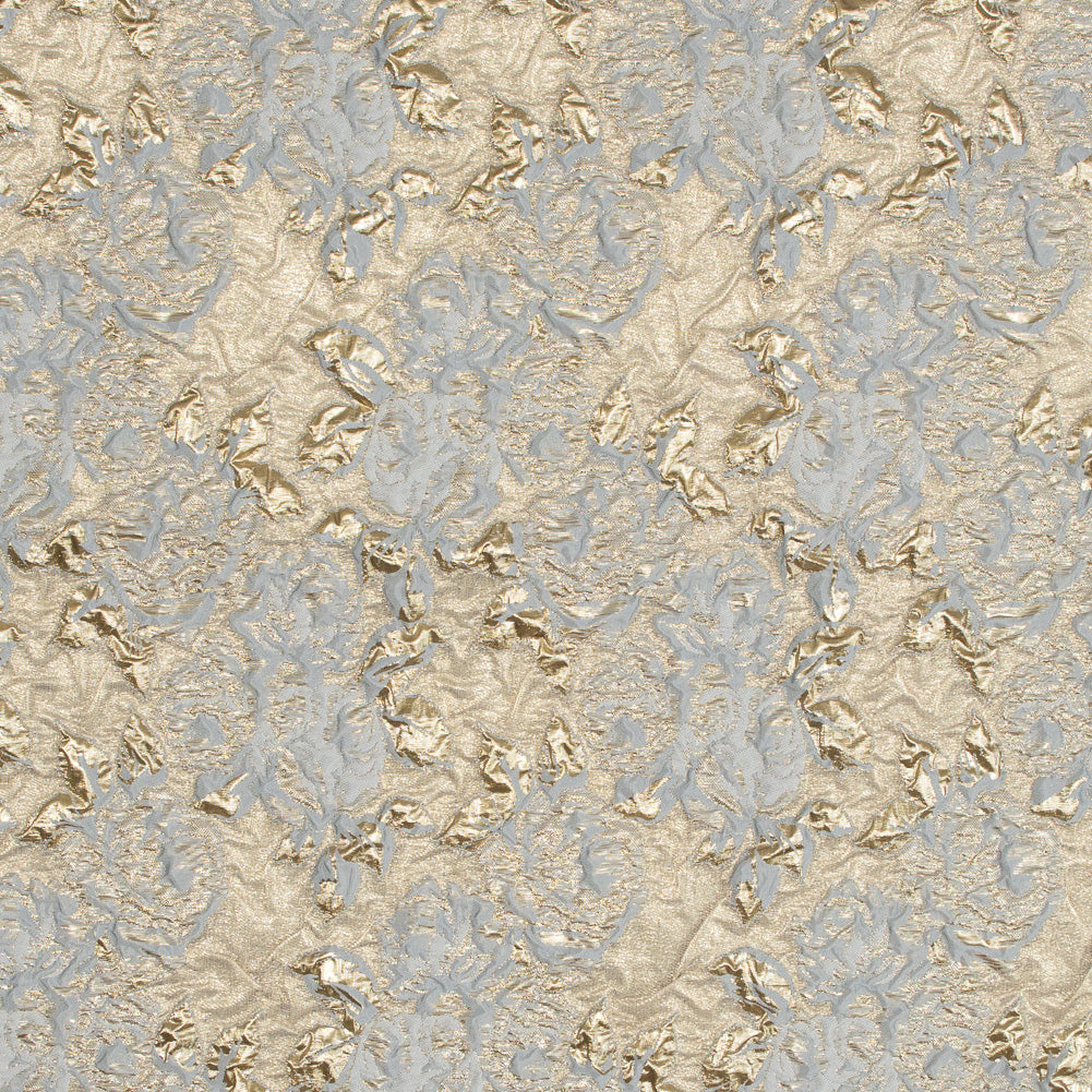 Ash Blue Luxury Floral Metallic Brocade - Joann Fabrics