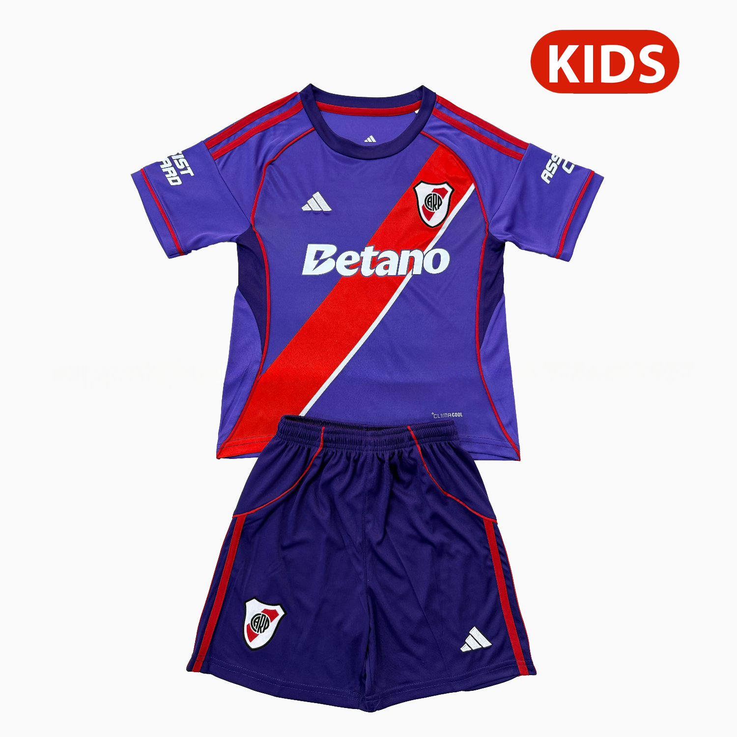 River Plate 26-27 Purple Third Kids Kit - UnitedFutballJersey