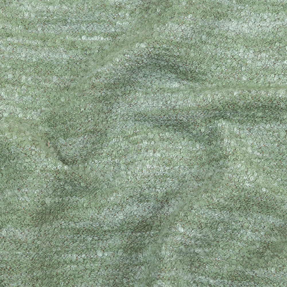 Seaglass Striated Acrylic and Cotton Boucle with Tan Woven Backing - Joann Fabrics