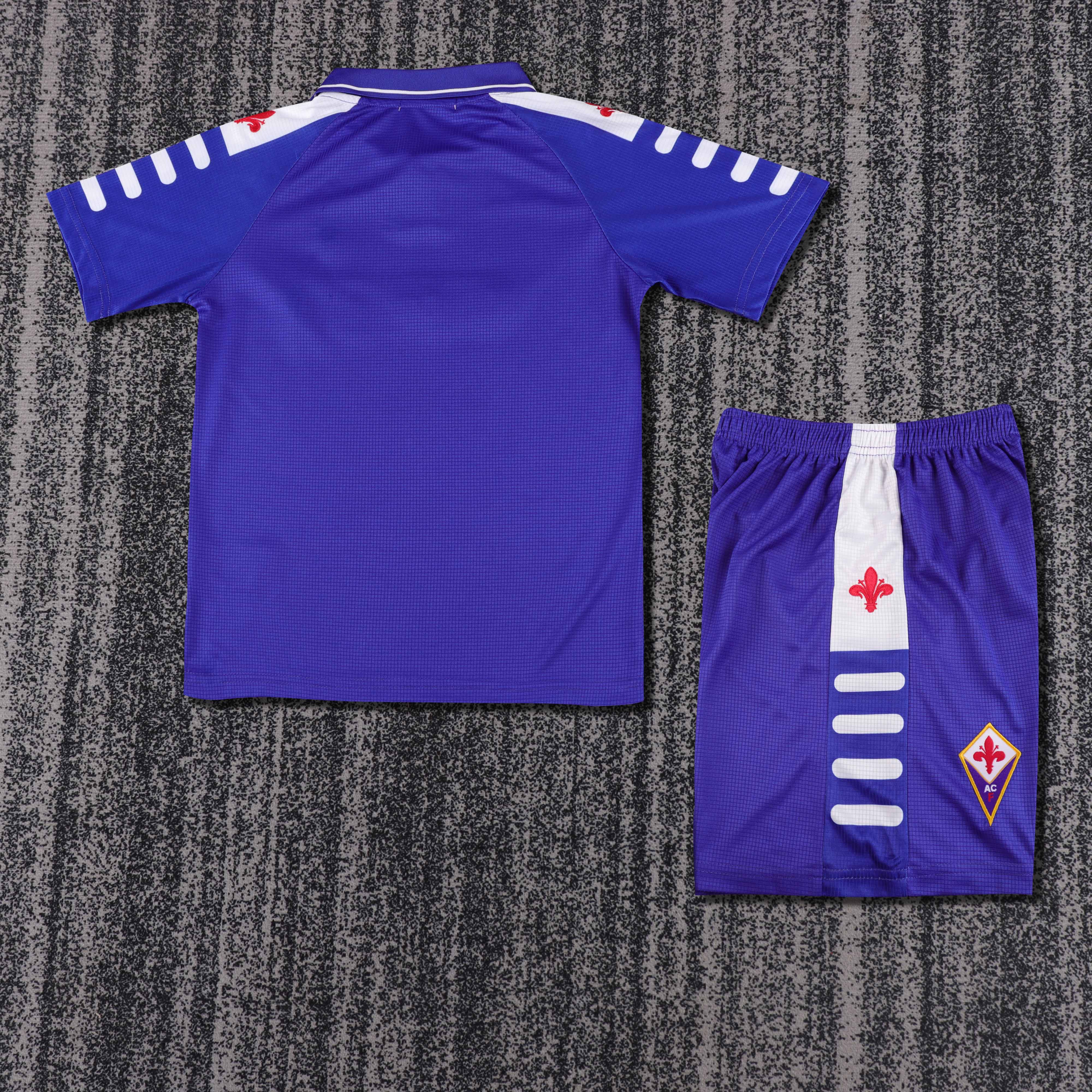 1998-1999 Retro Fiorentina Home Football Shirt 1:1 Thai Quality Kids Size
