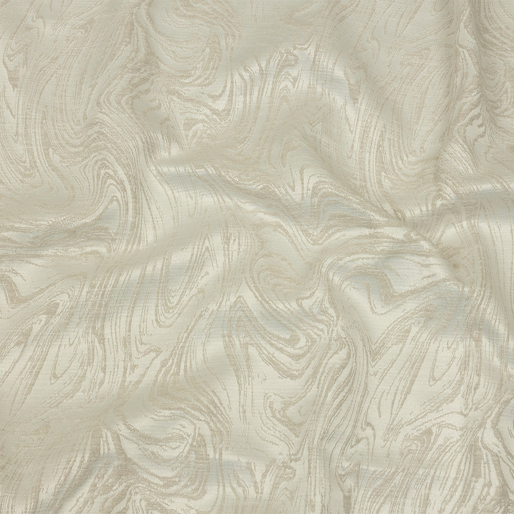 Cotton and Recycled Polyester Drapery Jacquard - Ivory Marbled Lines - British Imported - Joann Fabrics