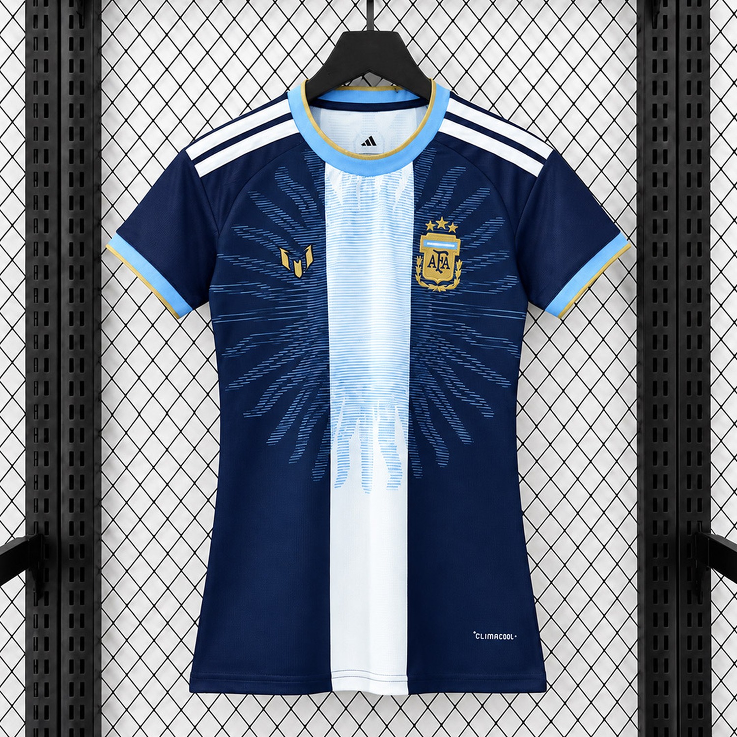 Women's Argentina 2026 Messi Tribute Navy Blue Pre-Match Training Jersey - Fans Version - UnitedFutballJersey